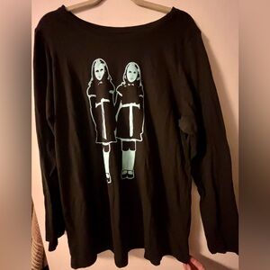 Ripple Junction Black and Blue Graphic Kids Long Sleeve Tee